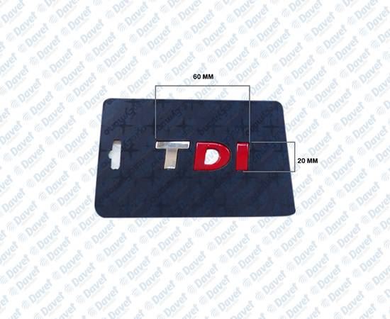 MTJ 8236 Yazi Tdi Iki Kirmizi 2cmx6cm Volkswagen-Tdi